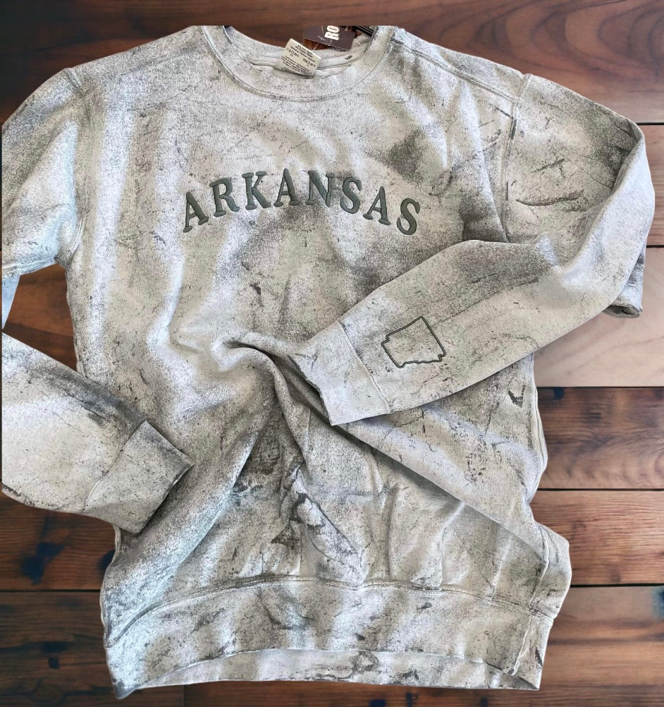 State Embroidery Sweatshirt- Fern Color Blast