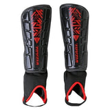 VIZARI Matera Soccer Shin Guards with Ankle Protection - Black/Red