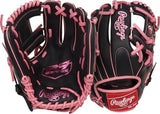 Rawlings R9 Series 11.5" Infield Baseball Glove - Black/Pink