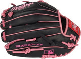 Rawlings R9 Series 11.5" Infield Baseball Glove - Black/Pink