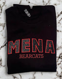 Mena Bearcats Embroidery Sweatshirt Red Thread