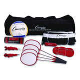 CHAMPION SPORTS Deluxe Volleyball/Badminton Tournament Set, One Size