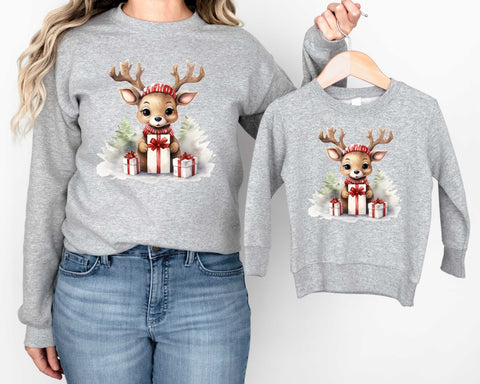 Watercolor Reindeer Sweatshirt