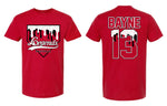 Legends Baseball Drip - Red Polyester