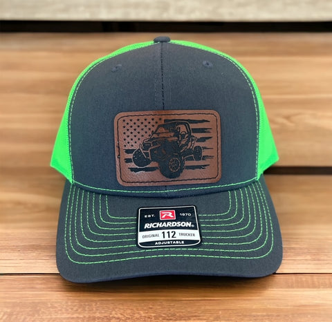 ATV Flag Charcoal/Neon Green Richardson Hat