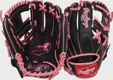 Rawlings R9 Series 11.5" Infield Baseball Glove - Black/Pink