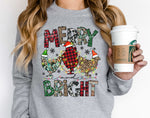 Merry and Bright Chickens Sweatshirt