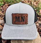 MN Minnesota Faux-Tooled Leatherette Patch Richardson Hat