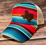 Texas Western Floral Serape Criss Cross Hat