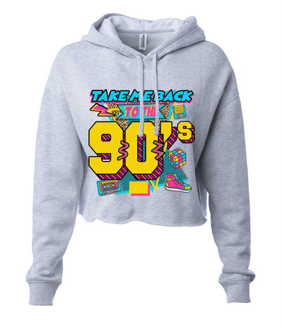 Take Me Back to the 90s Crop Hoodie
