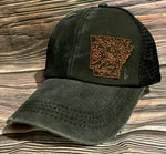 Arkansas State western floral  Criss Cross Hat